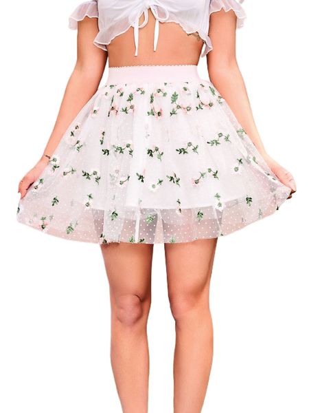 gabi demartino x squad floral embroidery swiss dot mesh skirt 63hb#, Black
gabi demartino x squad floral embroidery swiss dot mesh skirt 63hb#, Black