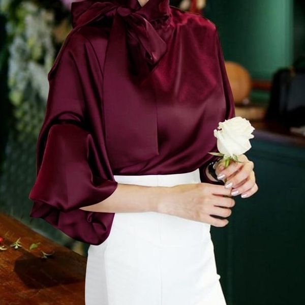 celmia satin blouse women fashion elegant ol bow tie neck lantern sleeve office shirt casual blusas mujer plus size 5xl y200402, White
celmia satin blouse women fashion elegant ol bow tie neck lantern sleeve office shirt casual blusas mujer plus size 5xl y200402, White