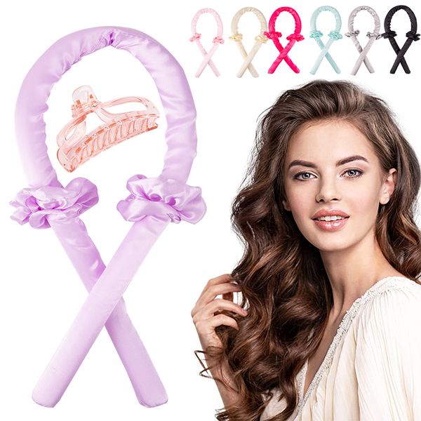 accessories new women heatless curling rod headband silk hair curlers heatless hair roller no heat curl ribbon with hair clips and scrunchie, Silver
accessories new women heatless curling rod headband silk hair curlers heatless hair roller no heat curl ribbon with hair clips and scrunchie, Silver