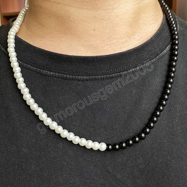fashion vintage stainless steel beads necklaces men asymmetric imitation pearl necklace for men jewelry, Silver
fashion vintage stainless steel beads necklaces men asymmetric imitation pearl necklace for men jewelry, Silver