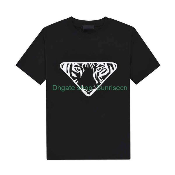 2022 spring summer europe italy triangle tiger head t shirts mens tshirt women clothes casual cotton tee, White;black
2022 spring summer europe italy triangle tiger head t shirts mens tshirt women clothes casual cotton tee, White;black