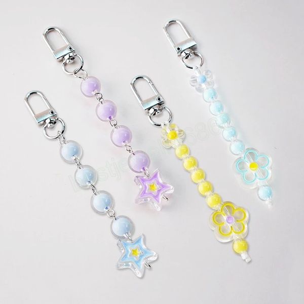 colorful acrylic beaded keychains lanyard flowers beads sweet cellphone chains keychain anti-lost fashion accessories, Silver
colorful acrylic beaded keychains lanyard flowers beads sweet cellphone chains keychain anti-lost fashion accessories, Silver