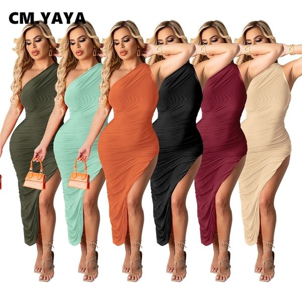 cm.yaya women midi plit dress solid sleeveless one shoulder sheath elastic stacked dresses office lady elegant party dress 220516, Black;gray
cm.yaya women midi plit dress solid sleeveless one shoulder sheath elastic stacked dresses office lady elegant party dress 220516, Black;gray
