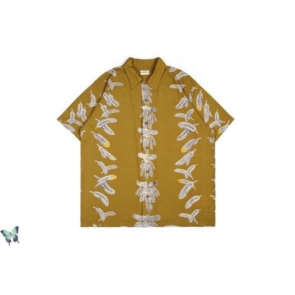 kapital short sleeve shirt eagle feather lapel cardigan silk fashion casual simple men and women 210420, White;black
kapital short sleeve shirt eagle feather lapel cardigan silk fashion casual simple men and women 210420, White;black
