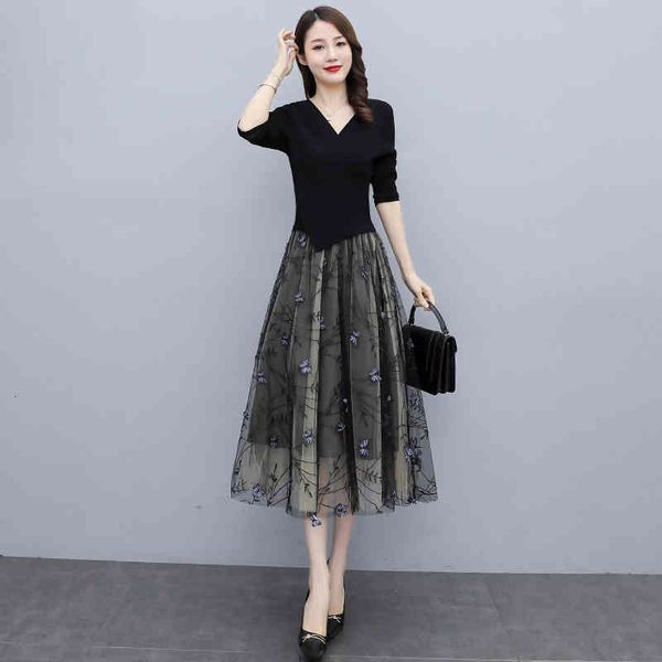 casual dresses dress women's spring and autumn long sleeve early winter fashion temperament knitted mesh black bottomed skirt 6nfe, Black;gray
casual dresses dress women's spring and autumn long sleeve early winter fashion temperament knitted mesh black bottomed skirt 6nfe, Black;gray