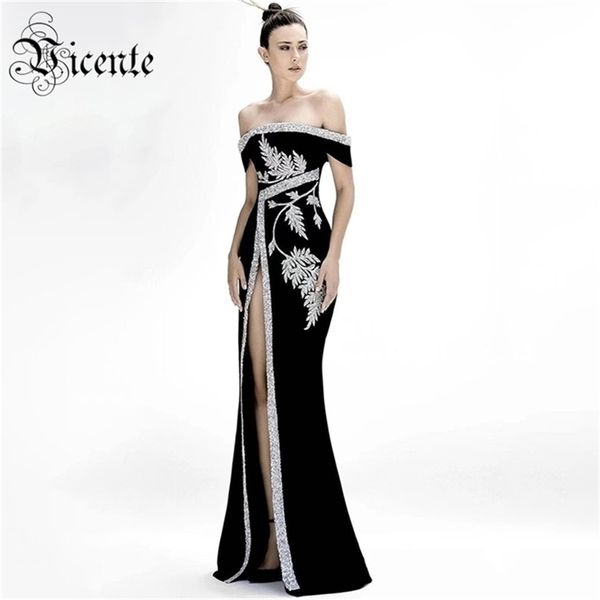 chic velvet long dress silver sequins design off shoulder high split celebrity party club vestido 210520, Black;gray
chic velvet long dress silver sequins design off shoulder high split celebrity party club vestido 210520, Black;gray