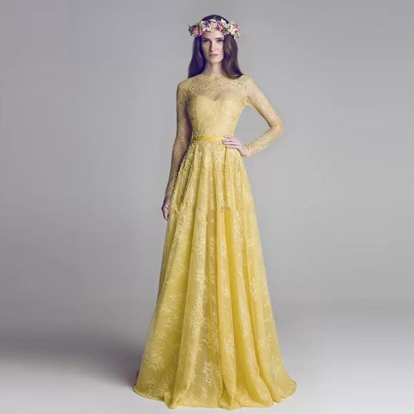 hamda al fahim 2022 evening dress with long sleeve sheer bateau neck backless a-line yellow lace formal gowns long bridesmaid prom dresses, Black;red
hamda al fahim 2022 evening dress with long sleeve sheer bateau neck backless a-line yellow lace formal gowns long bridesmaid prom dresses, Black;red