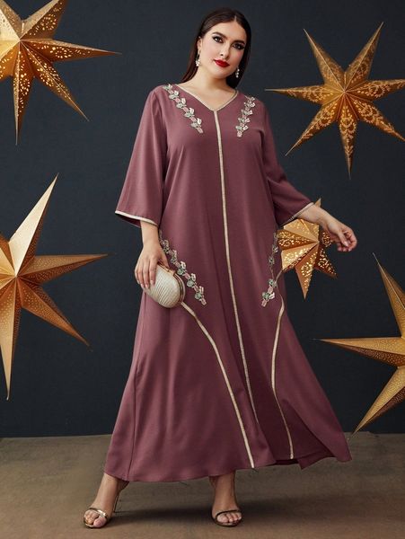 plus floral embroidered applique tunic dress n9ya#, Black
plus floral embroidered applique tunic dress n9ya#, Black