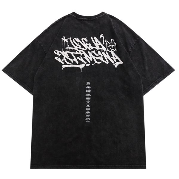 men hip hop tees shirt streetwear letter print vintage washed t shirts summer cotton short sleeve, Black;brown
men hip hop tees shirt streetwear letter print vintage washed t shirts summer cotton short sleeve, Black;brown