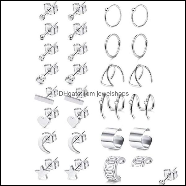 clip-on screw back earrings jewelry pairs of stainless steel small set ladies ear clips sleeves spiral dhx1j, Silver
clip-on screw back earrings jewelry pairs of stainless steel small set ladies ear clips sleeves spiral dhx1j, Silver