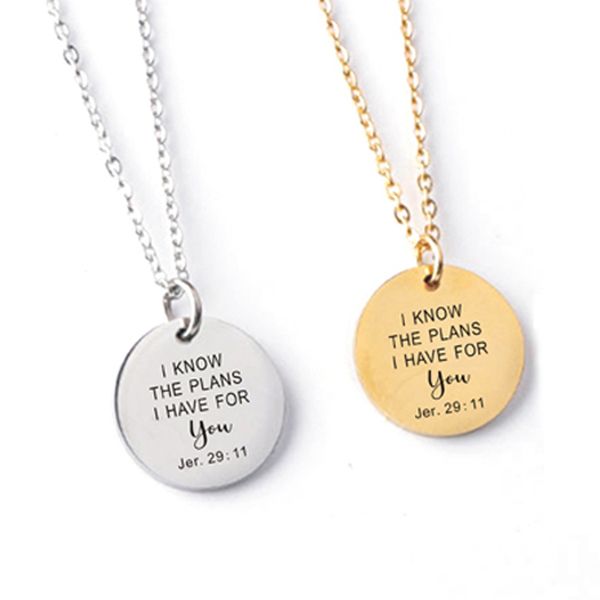 stainless steel jewelry inspiration necklace 18mm round quote pendant i know the plans i have for you necklaces for women gifs, Silver
stainless steel jewelry inspiration necklace 18mm round quote pendant i know the plans i have for you necklaces for women gifs, Silver