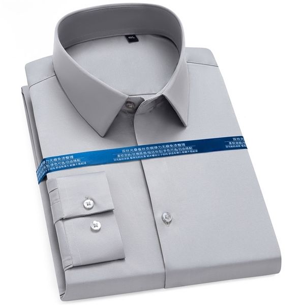 men's classic stretchy silky non-iron dress shirt pocketless business office long sleeve standard-fit wrinkle casual shirts 220323, White;black
men's classic stretchy silky non-iron dress shirt pocketless business office long sleeve standard-fit wrinkle casual shirts 220323, White;black