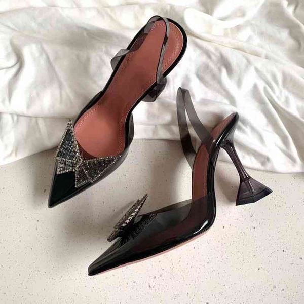 women's pvc strap sandals sandals elegant pointed high heels bows decorations summer series, Black
women's pvc strap sandals sandals elegant pointed high heels bows decorations summer series, Black