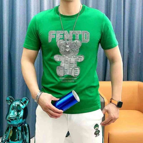 short sleeve o-neck men's t-shirts summer new half sleeve fashion drill short t-shirt men fashion lady clothing, White;black 
short sleeve o-neck men's t-shirts summer new half sleeve fashion drill short t-shirt men fashion lady clothing, White;black