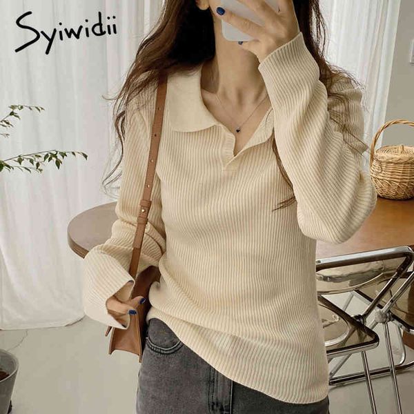 sweater fall women turndown collar pullovers black beige casual knitted korean japanese fashion winter 210415, White;black
sweater fall women turndown collar pullovers black beige casual knitted korean japanese fashion winter 210415, White;black