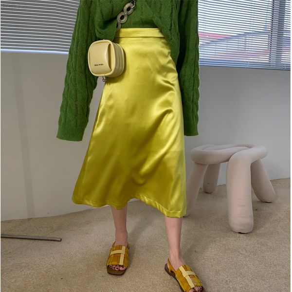 designer unity mode is especially intended for spring 2022 green satin skirt, female high waist a-line and bright umbrella 2022, White
designer unity mode is especially intended for spring 2022 green satin skirt, female high waist a-line and bright umbrella 2022, White