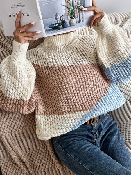 turtleneck bishop sleeve colorblock oversized sweater n7eg#, White;black
turtleneck bishop sleeve colorblock oversized sweater n7eg#, White;black