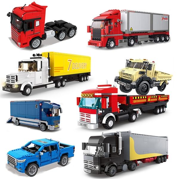 trucks city vehicle pickup heavy cargo transport model building block set machinery shop van creative carriage harvester car toy 220816
trucks city vehicle pickup heavy cargo transport model building block set machinery shop van creative carriage harvester car toy 220816