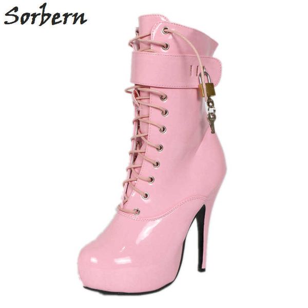 sorbern pink ankle boots for women 15cm extrem high heels gothic boots 4cm platform lace-up punk boots botines plataforma, Black
sorbern pink ankle boots for women 15cm extrem high heels gothic boots 4cm platform lace-up punk boots botines plataforma, Black