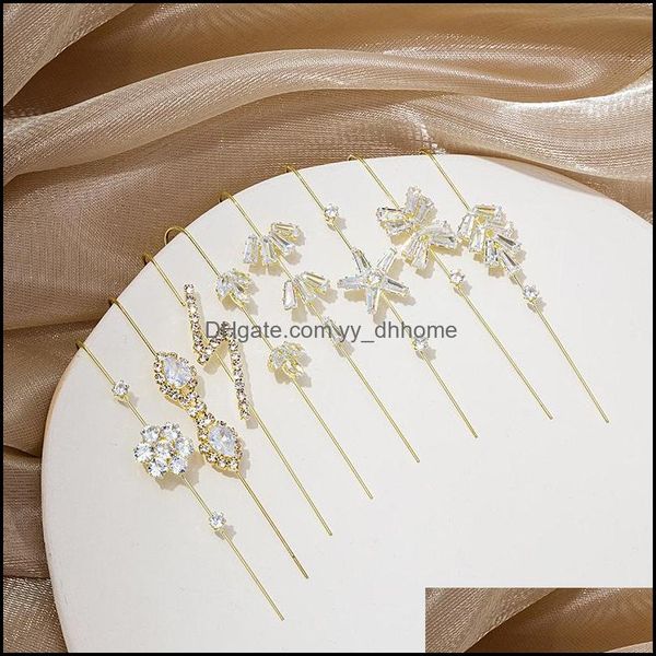other earrings jewelry cler hook gold plating rhinestone piercing ear cuffs long earring personality fashion for w dha, Golden;silver
other earrings jewelry cler hook gold plating rhinestone piercing ear cuffs long earring personality fashion for w dha, Golden;silver