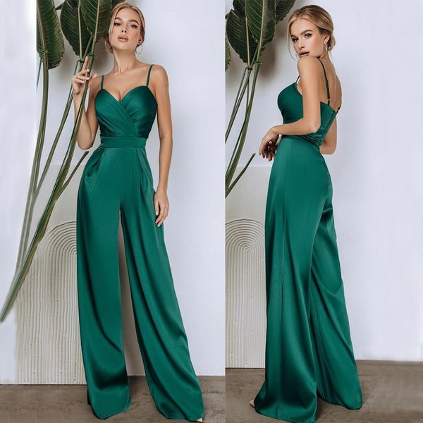 stylish hunter jumpsuits prom dresses spaghetti straps neckline sleeveless pants evening gowns floor length plus size satin women formal wea, Black
stylish hunter jumpsuits prom dresses spaghetti straps neckline sleeveless pants evening gowns floor length plus size satin women formal wea, Black