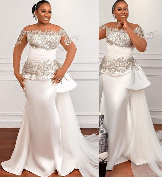 2022 plus size arabic aso ebi luxurious mermaid lace wedding dress long sleeves beaded bridal gowns dresses zj305, White
2022 plus size arabic aso ebi luxurious mermaid lace wedding dress long sleeves beaded bridal gowns dresses zj305, White