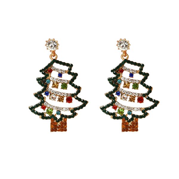 charm european and american cross-border new handmade diamond christmas tree ear needles holiday fashion personality hollow cartoon earrings, Golden
charm european and american cross-border new handmade diamond christmas tree ear needles holiday fashion personality hollow cartoon earrings, Golden