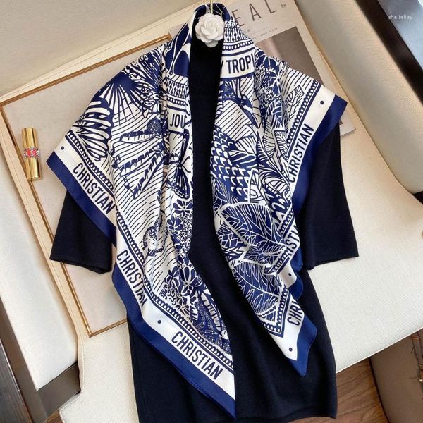 scarves 90x90cm silk scarf designer hair print head 2022 large handkerchief hijab shawl for womenscarves scarvesscarves shel22, Blue;gray
scarves 90x90cm silk scarf designer hair print head 2022 large handkerchief hijab shawl for womenscarves scarvesscarves shel22, Blue;gray