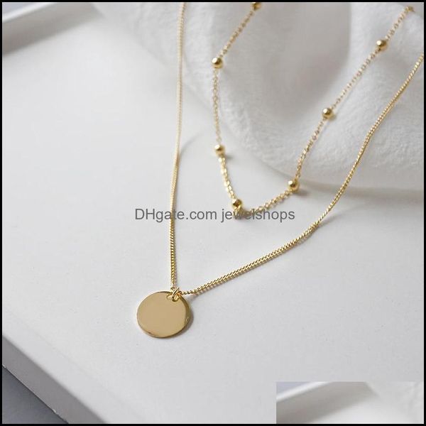 brand new 925 sterling sier fine jewelry hand-made designer minimalism two layers choker pendant necklaces for women drop delivery 2021 pe, Silver
brand new 925 sterling sier fine jewelry hand-made designer minimalism two layers choker pendant necklaces for women drop delivery 2021 pe, Silver