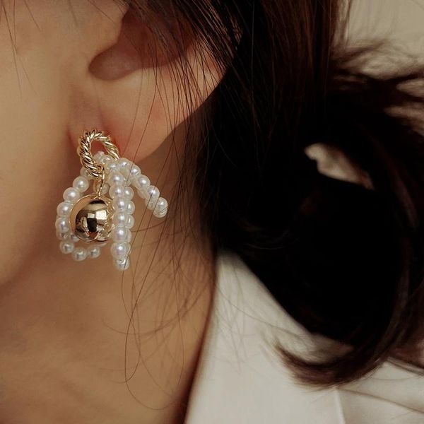 dangle & chandelier mengjiqiao korean trendy pearl beads bowknot drop earrings for women fashion metal ball pendientes jewelry gifts, Silver
dangle & chandelier mengjiqiao korean trendy pearl beads bowknot drop earrings for women fashion metal ball pendientes jewelry gifts, Silver