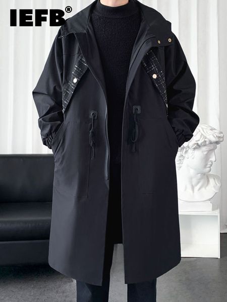 men's trench coats iefb autumn windbreaker men's long coat fashion korean male trench long sleeve with hat darkwear casual 9a4532, Tan;black
men's trench coats iefb autumn windbreaker men's long coat fashion korean male trench long sleeve with hat darkwear casual 9a4532, Tan;black