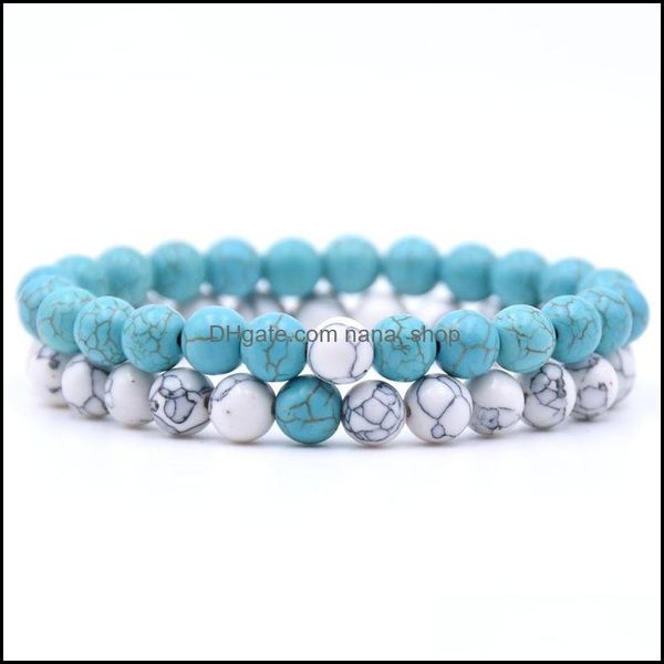 beaded strands bracelets jewelry 2pcs/set 8mm black matted lava stone turquoise bead bracelet essential oil diffuser for women men drop del
beaded strands bracelets jewelry 2pcs/set 8mm black matted lava stone turquoise bead bracelet essential oil diffuser for women men drop del