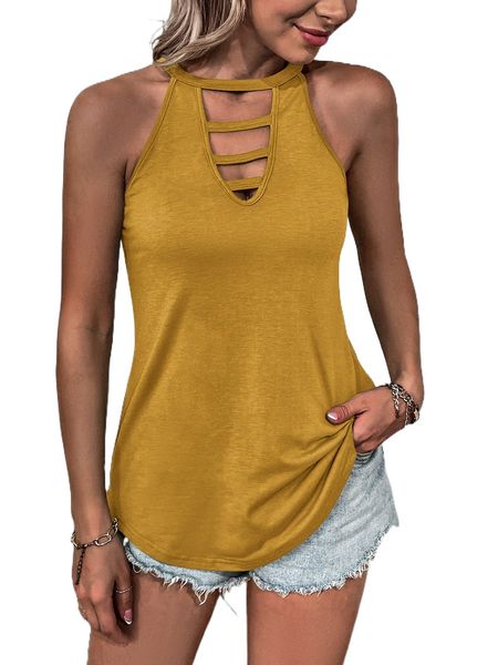 cut out front halter y1zq#, White
cut out front halter y1zq#, White