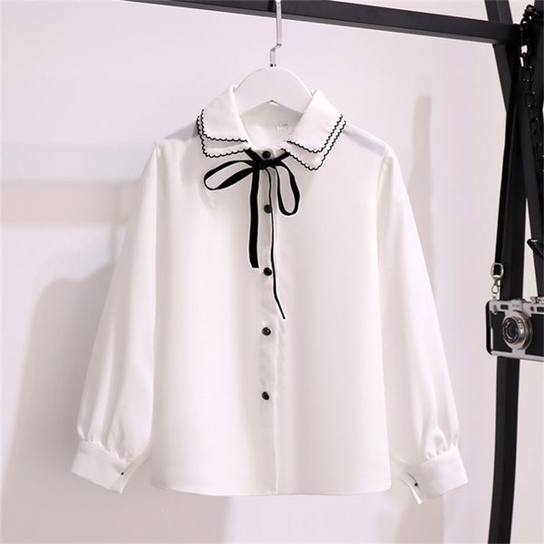 long sleeve baby girls blouses spring autumn chiffon kids white shirts leisure teens children clothes for 6 8 10 12 years 220808, White;black
long sleeve baby girls blouses spring autumn chiffon kids white shirts leisure teens children clothes for 6 8 10 12 years 220808, White;black