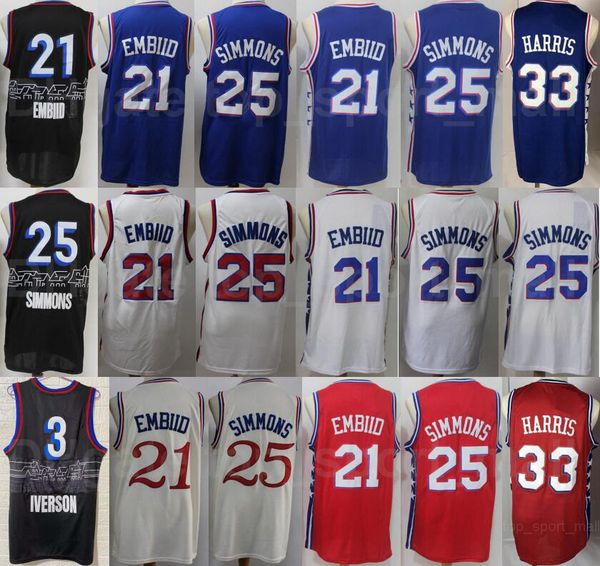 men basketball joel embiid jersey 21 ben simmons 25 tobias harris 33 allen iverson 3 city earned blue red white excellent quality, Black;red
men basketball joel embiid jersey 21 ben simmons 25 tobias harris 33 allen iverson 3 city earned blue red white excellent quality, Black;red