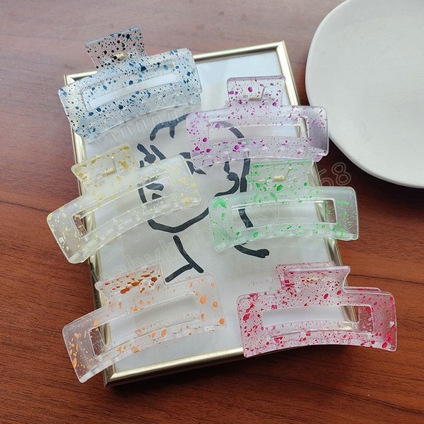 women sweet print translucent hair claw korean geometric rectangle clmaps girls ponytail clip hair accessories headwear, Slivery;white
women sweet print translucent hair claw korean geometric rectangle clmaps girls ponytail clip hair accessories headwear, Slivery;white