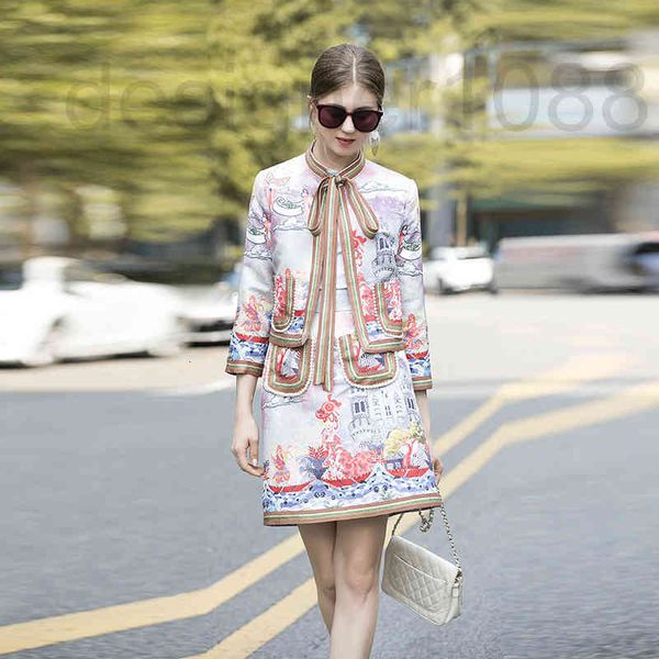 two piece dress designer new style small fragrance printed short coat and skirt in autumn winter elegant temperament celebrity suit women�, White
two piece dress designer new style small fragrance printed short coat and skirt in autumn winter elegant temperament celebrity suit women�, White