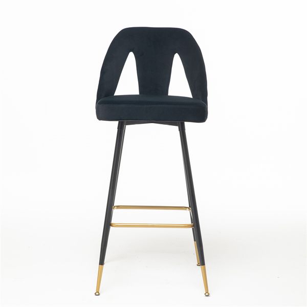 2022 dining room contemporary velvet upholstered black chair connor 28" bar stool & counter stools with nailheads and gold tipped black 
2022 dining room contemporary velvet upholstered black chair connor 28" bar stool & counter stools with nailheads and gold tipped black