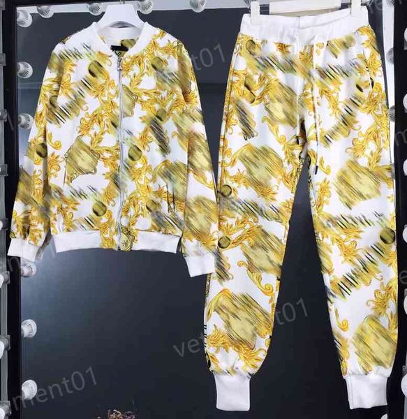 womens two piece pants gold lettering pattern baseball uniform jacket with logo-print pencil pants 2 piece sets luxury designer tracksuits, White
womens two piece pants gold lettering pattern baseball uniform jacket with logo-print pencil pants 2 piece sets luxury designer tracksuits, White