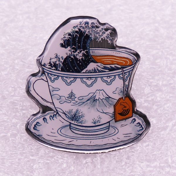 art teacup creativity enamel pins women badge backpack collar lapel pin hat jewelry gifts for friends, Blue
art teacup creativity enamel pins women badge backpack collar lapel pin hat jewelry gifts for friends, Blue