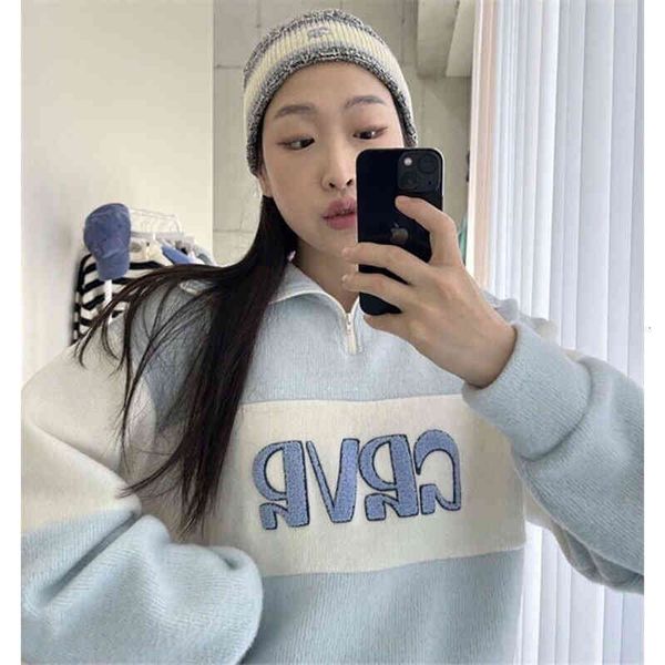 women's hoodies sweatshirts early spring high neck semi zipper towel embroidered sweater grov contrast letter pff2, Black
women's hoodies sweatshirts early spring high neck semi zipper towel embroidered sweater grov contrast letter pff2, Black