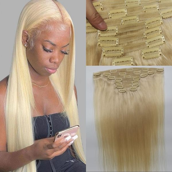 613# bleach blonde brazilian straight human hair clip in extensions machine made remy hair wefts, Black;brown
613# bleach blonde brazilian straight human hair clip in extensions machine made remy hair wefts, Black;brown