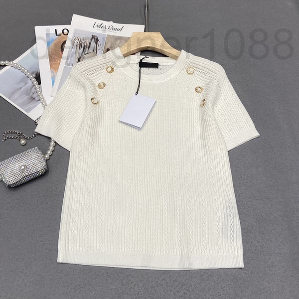 women's sweaters designer b family knitted round neck white short sleeved women's t-shirt summer 2022 sweet simple college style t, White;black
women's sweaters designer b family knitted round neck white short sleeved women's t-shirt summer 2022 sweet simple college style t, White;black