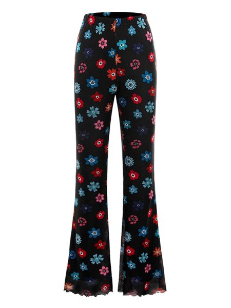 floral print lettuce trim flare leg pants v3jb#, Black;white
floral print lettuce trim flare leg pants v3jb#, Black;white
