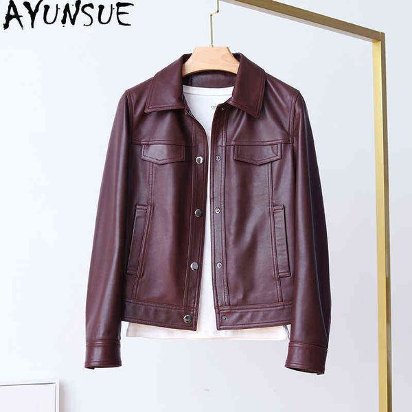 ayunsue autumn women genuine leather coat spring genuine sheepskin coat famale clothing short slim korean coats casaco feminino j220727, Black
ayunsue autumn women genuine leather coat spring genuine sheepskin coat famale clothing short slim korean coats casaco feminino j220727, Black