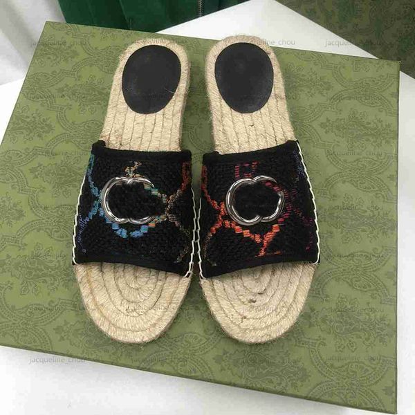 luxury embroidery canvas womens slipper sandles designer flat heel womans fisherman flip flops beach sliders straw outsole with box, Black
luxury embroidery canvas womens slipper sandles designer flat heel womans fisherman flip flops beach sliders straw outsole with box, Black