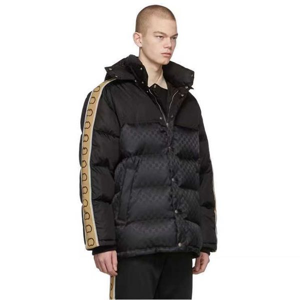 men's down jacket winter down jacket hooded thick coat designer sports parka, Black
men's down jacket winter down jacket hooded thick coat designer sports parka, Black