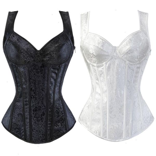 gothic jacquard straps overbust corset waist cincher bustier shapewear zipper side lingerie plus size s-6xl, Black;white
gothic jacquard straps overbust corset waist cincher bustier shapewear zipper side lingerie plus size s-6xl, Black;white
