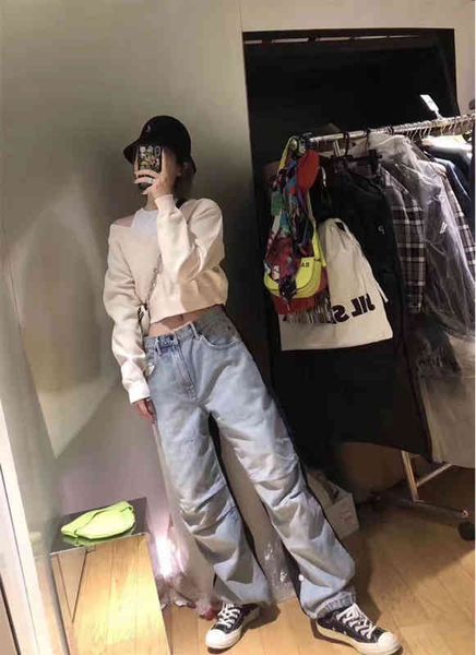 skirts dang family personalized design front and back stitched jeans women's fashion contrast casual straight pants ins, Black
skirts dang family personalized design front and back stitched jeans women's fashion contrast casual straight pants ins, Black
