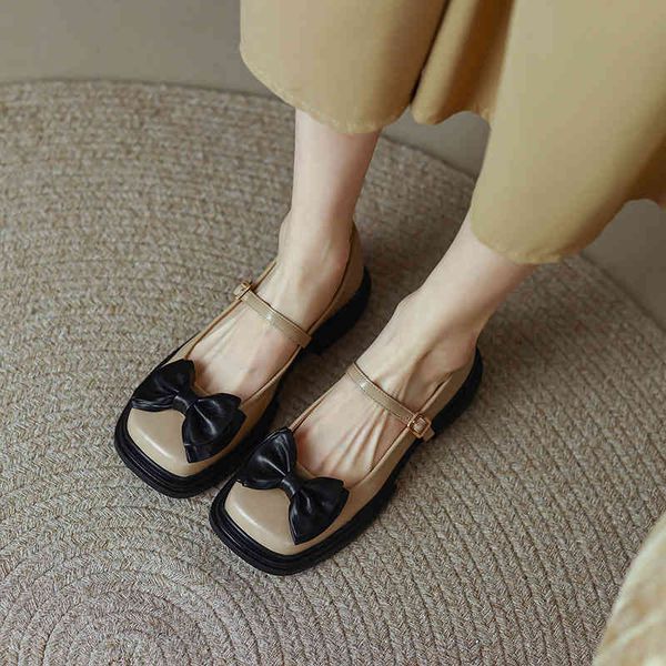 boots french minority design thick soled mary jane shoes women's spring and summer cowhide square head bow flat sole single gd9r, Black
boots french minority design thick soled mary jane shoes women's spring and summer cowhide square head bow flat sole single gd9r, Black